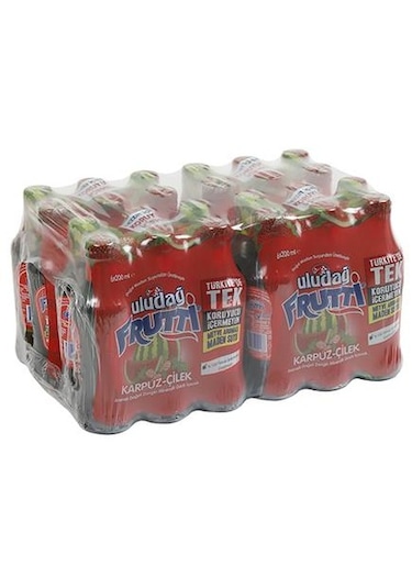 Uludağ Frutti Karpuz Çilek Aromalı Maden Suyu 200 Ml X 24 Adet