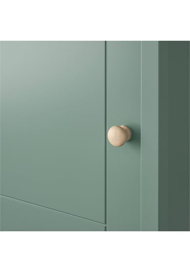 Olderdalen Komodin, Yeşil, 47x43 Cm Masif Ahşap Modern