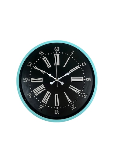 Zentime 36 Cm Turkuaz Dekoratif Duvar Saati çok Renkli