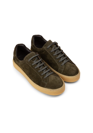 Deery Erkek Hakiki Süet Yeşil Sneaker Ayakkabı - 02018myslc01