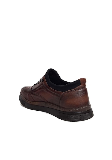 İçi Dışı Hakiki Cilt Deri Ortapedik Taban Lastikli Bağcık Poli Taban Erkek Klasik Ayakkabı Kundura Tarz2000 Kahverengi