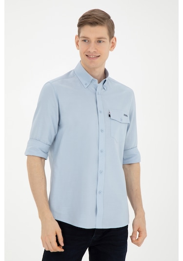 U.s. Polo Assn. Erkek Açık Mavi Gömlek Desenli 50283364-vr003 Mavi U.s. Polo Assn. Erkek Açık Mavi Gömlek Desenli 50283364-vr003 Mavi