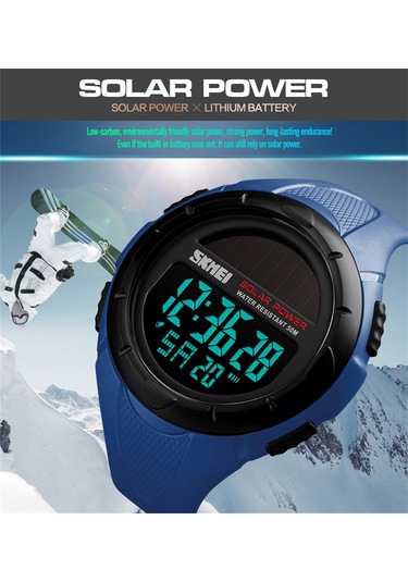 Dofolink Skmeı Erkek Dijital Saat - Stopwatch, Alarm, Takvim Ve Işık Fonksiyonlarıyla 5atm Su Geçirmez Pu Kordonlu Spor Kol Saati Yeşil