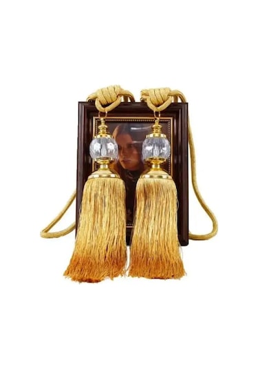 Hfambition Perde Bağlama Püsküllü Takım 2 Parça - Plastik Ve Polyester, 66 Cm Uzunluk