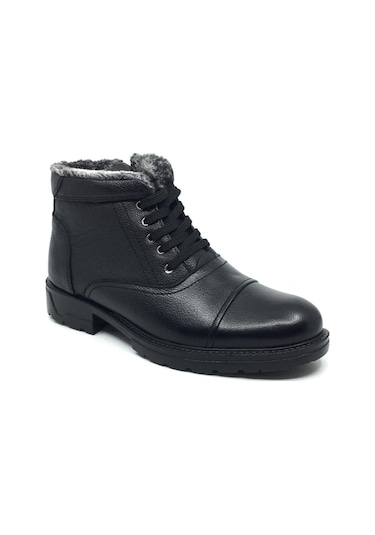 Taşpınar %100 Deri Erkek Günlük Kışlık Kürklü Fermuarlı Bot 40-44