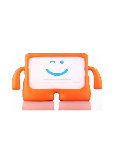 Kilifone - İpad 11.nesil 2025 Uyumlu - Tablet Kılıfı Çocuklar İçin Kollu İbuy Silikon Kılıf - Turuncu - T36422 Kılıf