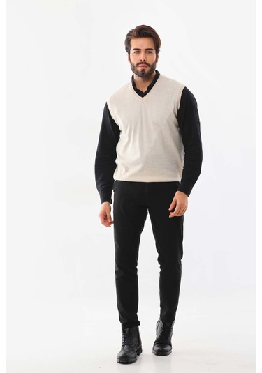 Günay Erkek V Yaka Yün Süveter 1000