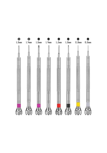 Leasetake Parça Hassas Tornavida, Kuyumcu Tornavida Seti, Saat Tamir Tornavida Seti 0.6-1.6 Mm, Mikro Tornavida