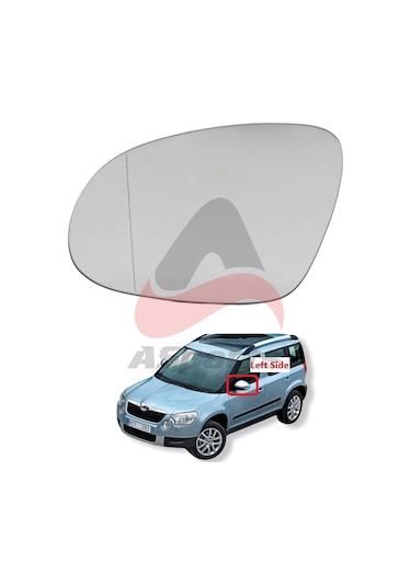 Skoda Yeti Dış Ayna Camı 2010 - 2016 Sol Ayna