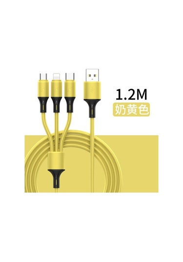 Mars 1.2 Metre 3 Uçlu (Micro,Type-C,İphone Uyumlu) Şarj Kablosu