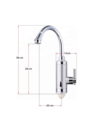 Sıcak Musluk ASG-4S Tezgaha Monteli Ani Su Isıtıcı Termal Şofben Musluk