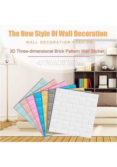 Hfambition 12 Adet Limon Sarısı 3d Köpük Duvar Stickerı - Otomatik Yapışkan, Su Geçirmez, Çarpma Emici, Dekoratif Duvar Kaplama 70x77cm Sarı