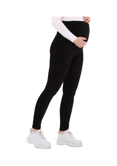 Luvmabelly Myra8050 Beli Ayarlanabilir Kışlık Kadife Hamile Tayt -siyah-siyah