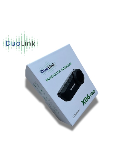 DuoLink X06 Pro İnterkom Bluetooth 6 Kişi Grup Motosiklet Kulaklık Müzik Paylaşımı Kask Intercom Sesli Yanıt
