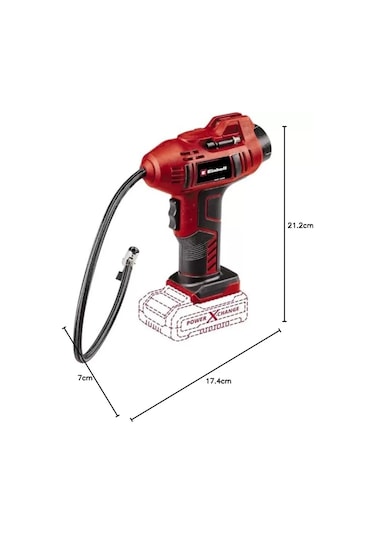 Einhell Ce-cc 18 Li Tek Akülü 4.0 Ah Akülü Oto Hava Kompresörü 2071010 Kırmızı