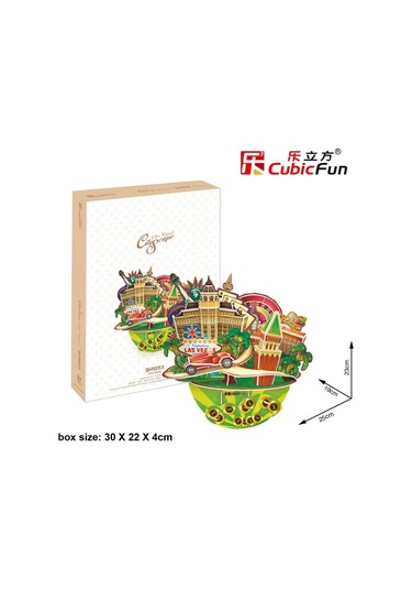 Cubic Fun 3D 64 Parça Puzzle Cityscape - Las Vegas