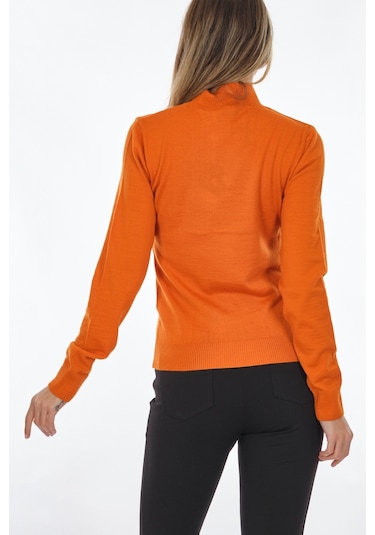 Perspective Balıkçı Yaka Turuncu Kadın Kazak 24080710 001