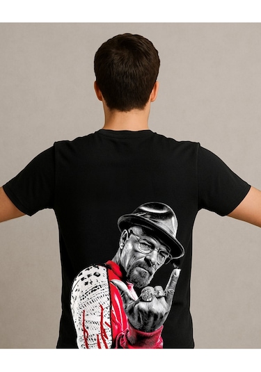 Hugo Boss Heisenberg Baskılı T-shirt Siyah