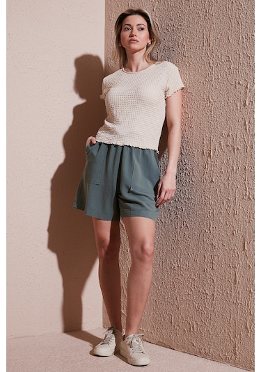 Fashion Friends Bayan Short 25y0606k1 Haki Haki