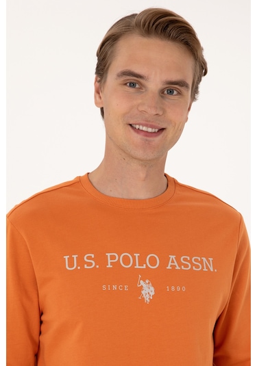 U.S. Polo Assn. Erkek Regular Fit Bisiklet Yaka Bakır İnce Basic Sweatshirt 50313743-VR182 U.S. Polo Assn. Erkek Regular Fit Bisiklet Yaka Bakır İnce Basic Sweatshirt 50313743-VR182