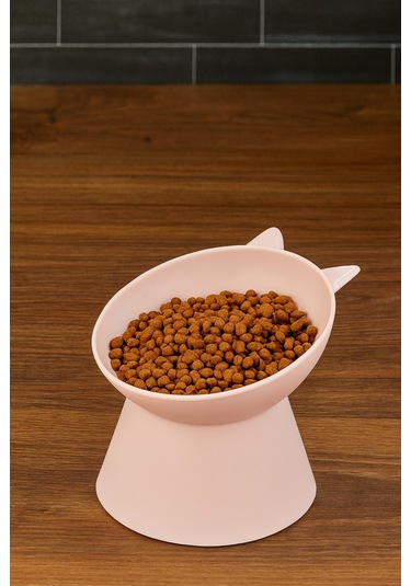 Yüksek Ayaklı Evcil Hayvan Mama Kabı - Pembe