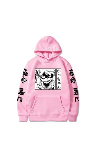 Pembe Anime Figürü My Hero Academia Katsuki Bakugo Kapüşonlular Erkek Kadın Japon Tarzı Anime Kazak Unisex Komik Harajuku Rahat Kazak Üst Pembe Pembe Anime Figürü My Hero Academia Katsuki Bakugo Kapüşonlular Erkek Kadın Japon Tarzı Anime Kazak Unisex Komik Harajuku Rahat Kazak Üst Pembe