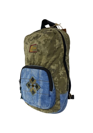 Kaliteli Mini Vintage Salaş Disayn Günlük Sırt Gezi Çantası 19 Cm X 34 Cm Açık Haki