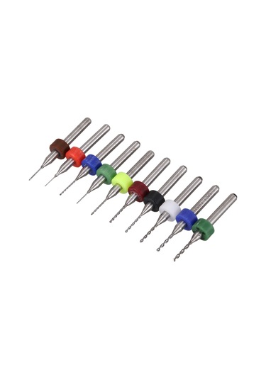 Sointeresting 10'lu Paket Karbür Mini Matkap Uçları Cnc Pcb 0,3-1,2 Mm