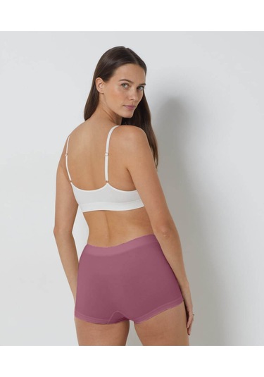 Moncorno Model Toparlayıcı Ve İz Yapmayan İz Belli Etmeyen Korseli Külot Gül Kurusu Renk Gül Kurusu