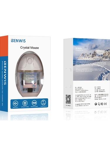 Cbtx Benwıs OT-CMS-WH Kristal 2.4 GHZ Kablosuz Bluetooth Mouse