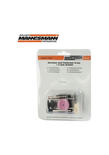 Mannesmann 92564 Mini Fırça Zımpara Seti 9  Parça