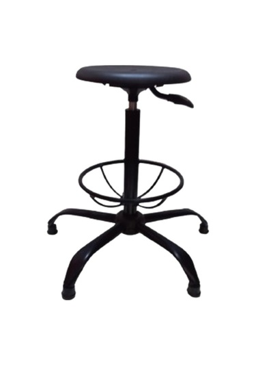 Monoblok Tablalı Laboratuvar Taburesi Çemberli Metal Ayaklı