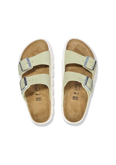 Birkenstock Arizona Chunky Vl Soluk Yeşil Çift Tokalı Kadın Terlik 1026888 V Yeşil