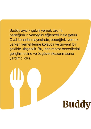 Tucklebery Buddy Ayıcık Mama Tabağı Seti – Yeşil, Sarı, Bej | Çatal-Kaşık + 5 Bölmeli, Eğlenceli & BPA İçermez, Güvenli Mama Tabağ