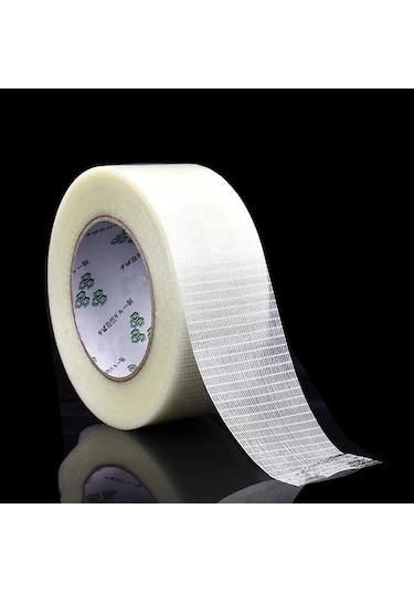 25m Izgara Fiber Bant Oyuncak Uçak Modeli Süper Güçlü Örgü Tek Taraflı Bant 25mm 25 M 1