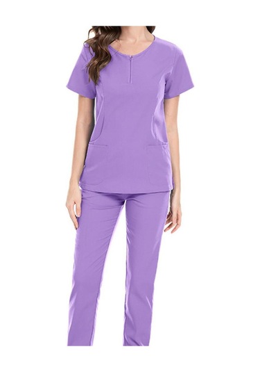 Suntek Üniformalar Fırçalama Seti Hemşire Üst Ve S-mor