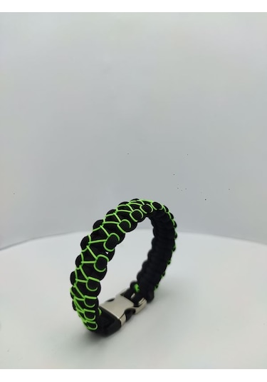 Paracord Bileklik Yeşil Desen Yeşil