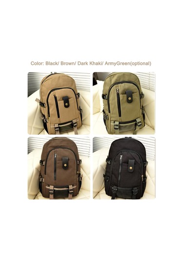 Aubyhe Erkekler İçin Kanvas Sırt Çantası - Büyük Kapasiteli, Okul/seyahat/uygun, Telefon-tablet-su Böceği Saklama, Siyah Siyah