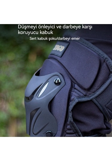 Eternal Luck Motorsiklet Koruyucu Donanım Düşme Önleyici Dizlikler Siyah