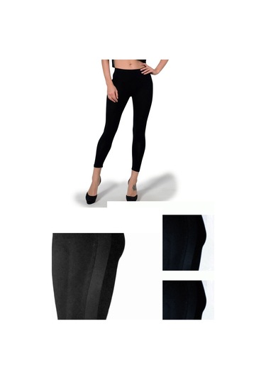 Besttrend Kadın Viskon Likralı Yanı Deri Tayt (036)