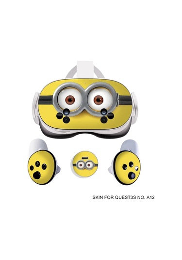 Meta Quest 3s Vr Kulaklık Denetleyici Çıkartmaları Cadılar Bayramı Desenli Vinil Koruyucu Kapak Kahverengi