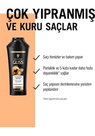 Gliss Ultimate Repair Şampuan 3 x 400 ML