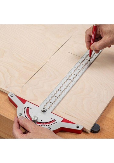 Springsun Ahşap İşleri İçin Çok Amaçlı Açılı Cetvel - Dayanıklı Ve Hassas Ölçüm Diğer