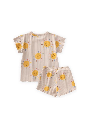 Cigit Desenli Şortlu Takım 1-7 Yaş A. Bej Bej