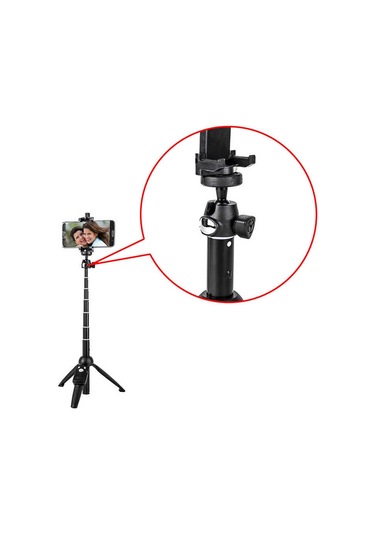 Kilifone - Selfie Çubuğu Yunteng Yt-9928 Selfie Çubuğu - Siyah - T2834