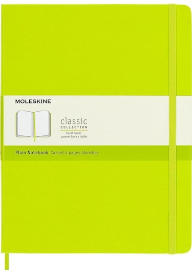 Moleskine Classic Sert Kapak Çizgisiz Defter 19x25 Lemon Green Sarı