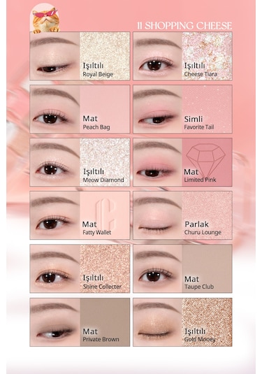 Clio Pro Eye Palette Air 11 Shopping Cheese