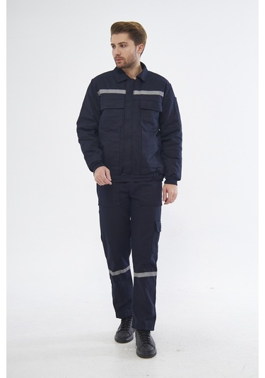 İş Elbisesi Mont Pantolon Takım 7/7 Gabardin Kumaş Reflektörlü