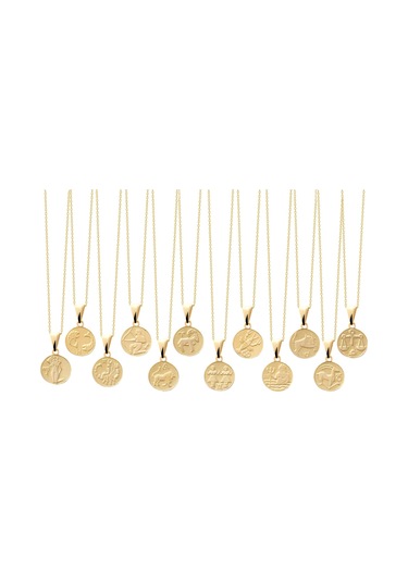 14 Ayar Altın İkizler Burcu Burç Kolye