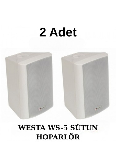 Westa Ws-5 Tw 13 Cm Trafolu Plastik Kabin Hoparlör Beyaz, 125 W 2 Adet